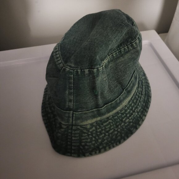 Urban Outfitters Green Denim Bucket Hat One Size - Picture 2 of 5